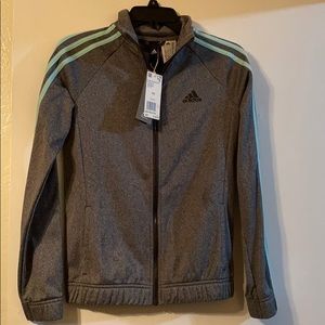 Teal & Gray Leggings and Zip-up sweatshirt!